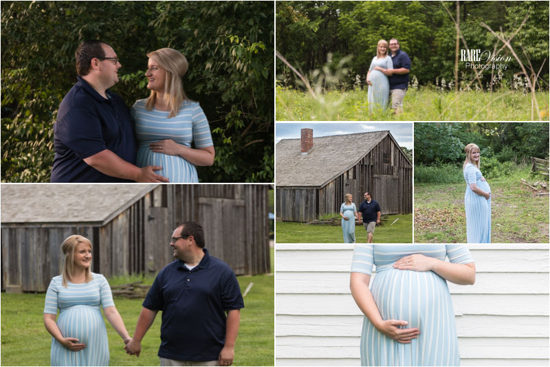 Collage of images from maternity session