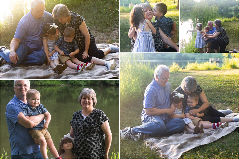Images of grandparents with their grandkids