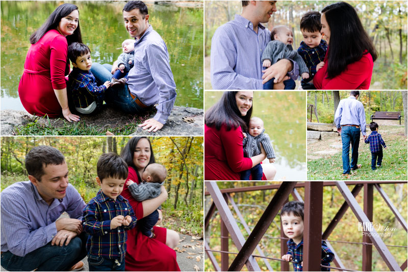 Collage of images from the Hicks family session