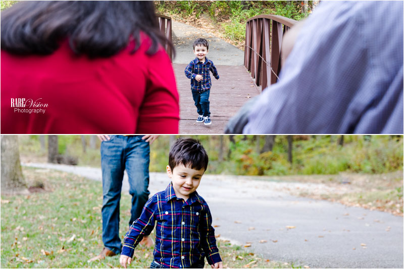Images of boy running at the park