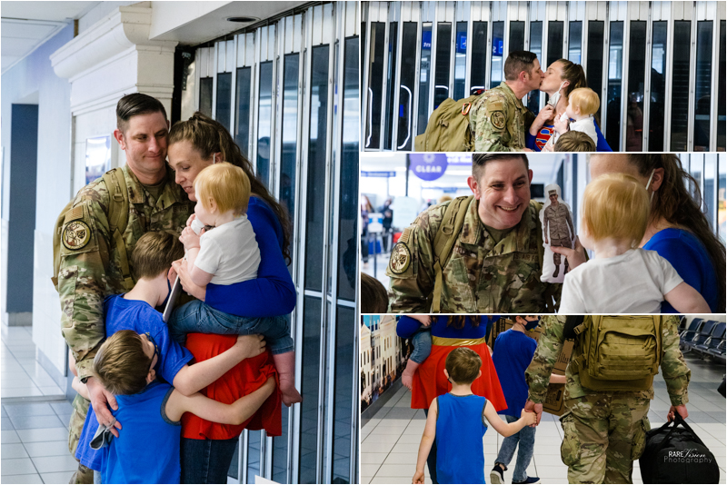 Images of the family of five reunited after 198 days