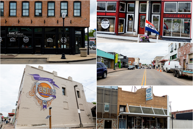 Images of some of the businesses along Festus Main Street