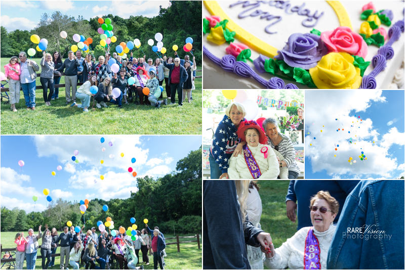 Images of the balloon launch and birthday events