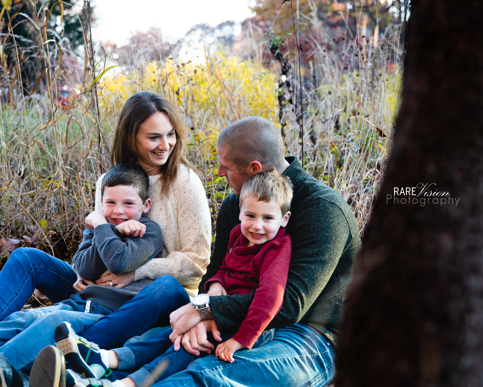 Image of family during fall photoshoot