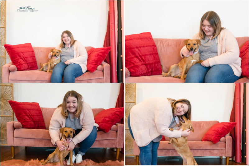 Images of woman with her dog
