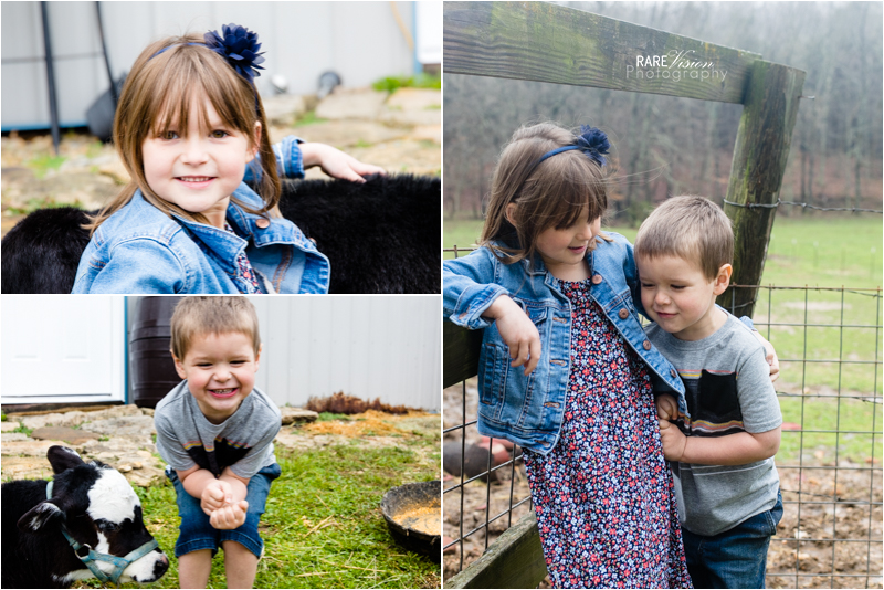 Images of the kids on the farm