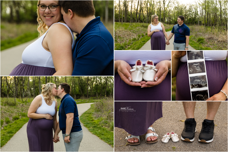 Images of couple and details maternity