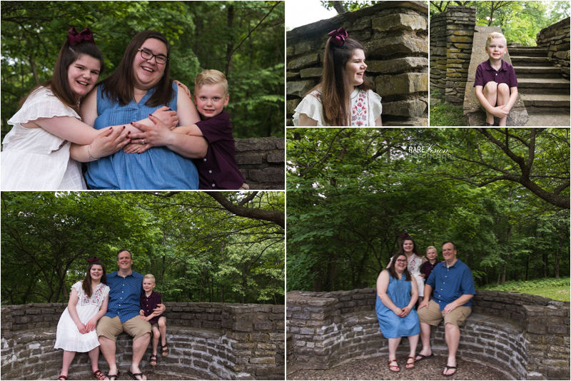 Images of the family at Bee Tree Park