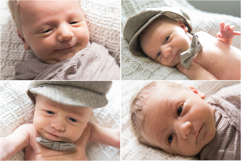 Portrait images of newborn boy