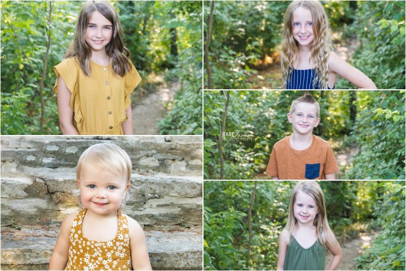 Image of each of the five Brown kids