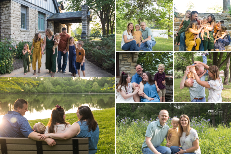 Images of various family sessions spring and summer 2022