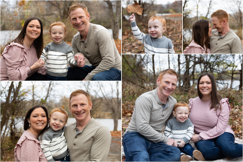 Images of family with red haired little boy