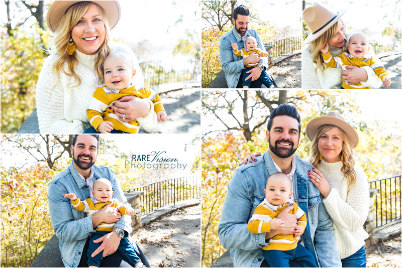 Images of family with fall leaf background