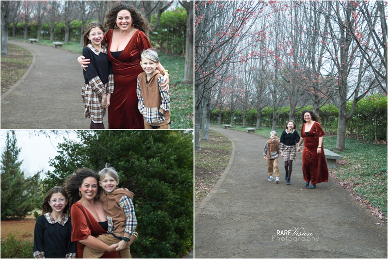 Images of mom with kids on Art Hill