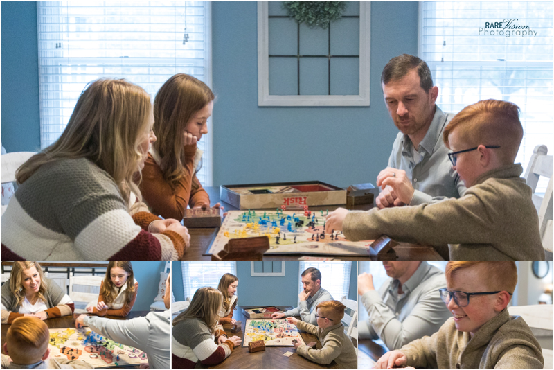 Images of family playing Risk