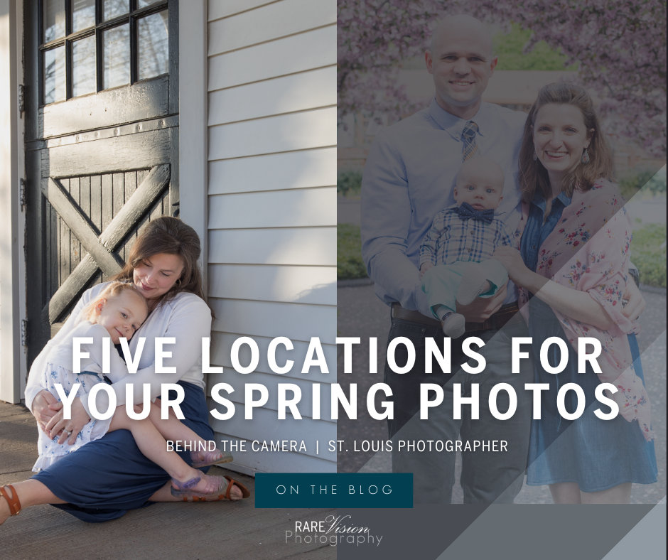 Images of two families in the spring