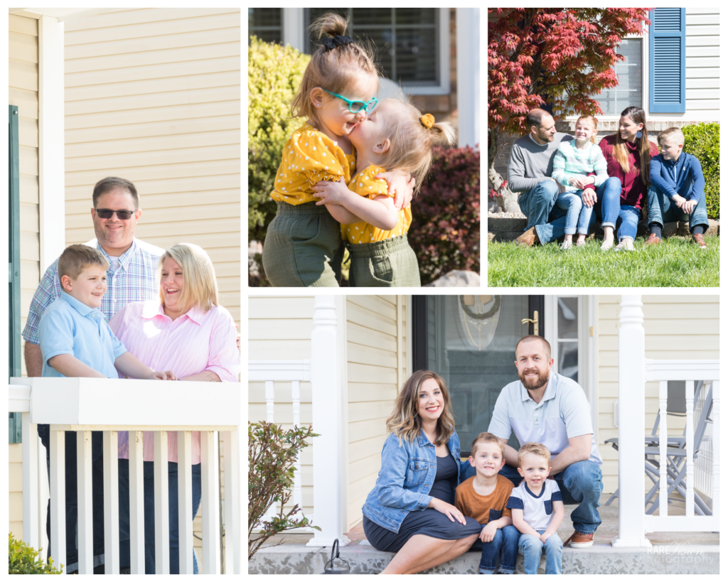 Images of clients on their front porches