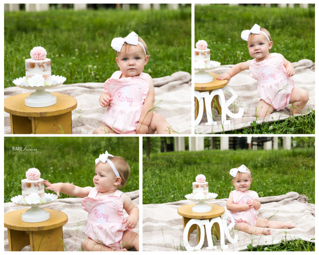 Images of baby with her smash cake
