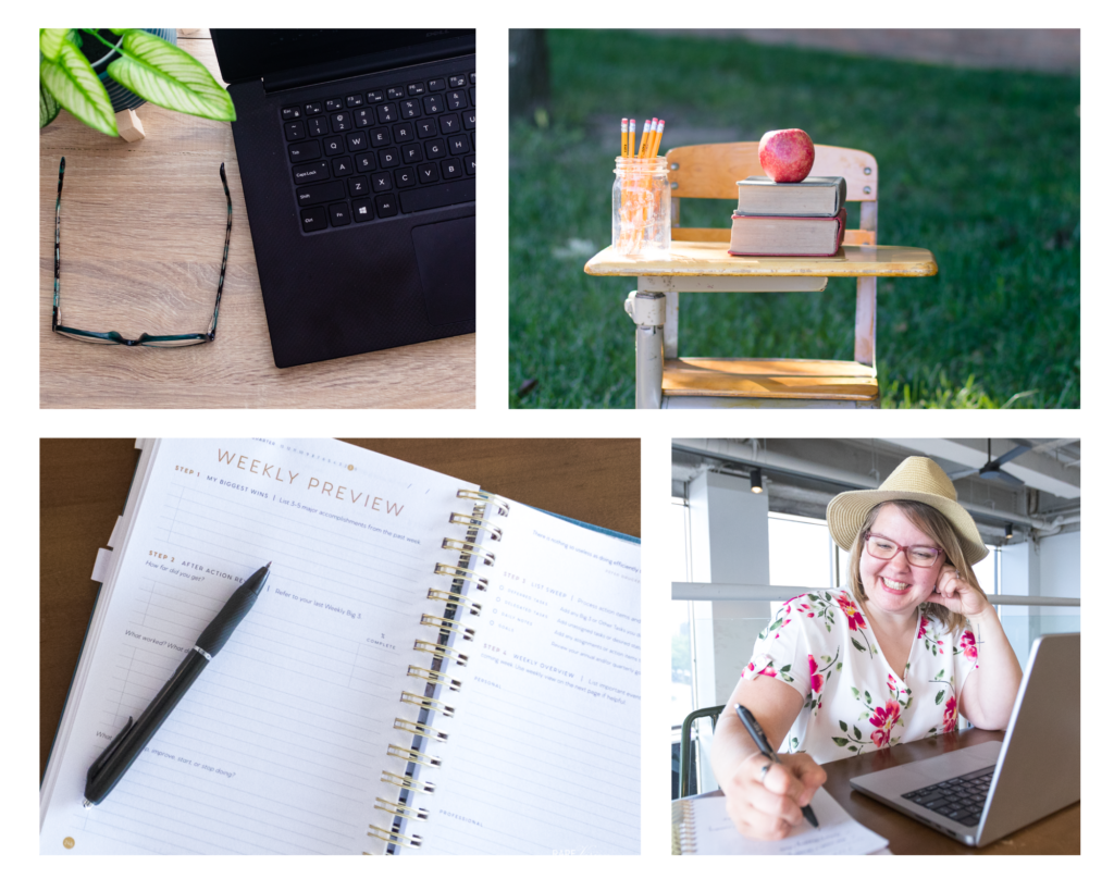 Images to represent back to school and routines