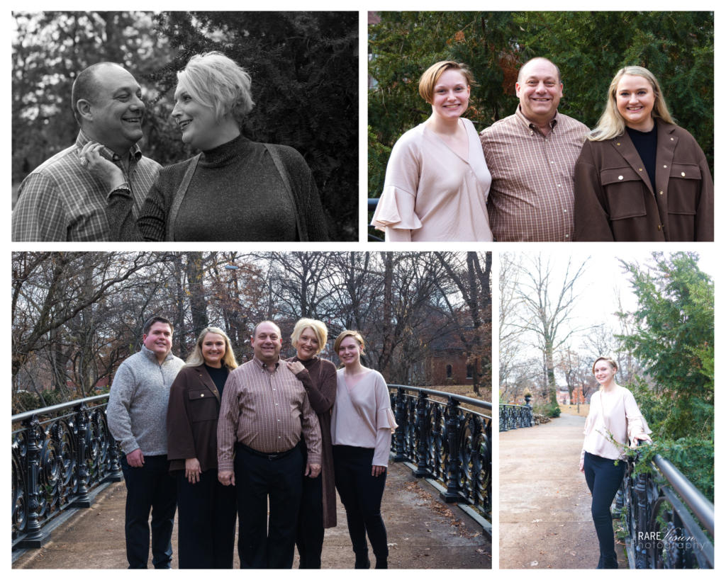 Images of family on the bridge at Lafayette Park