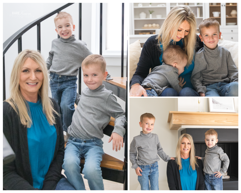 Images of Grandmother with Grandsons at studio