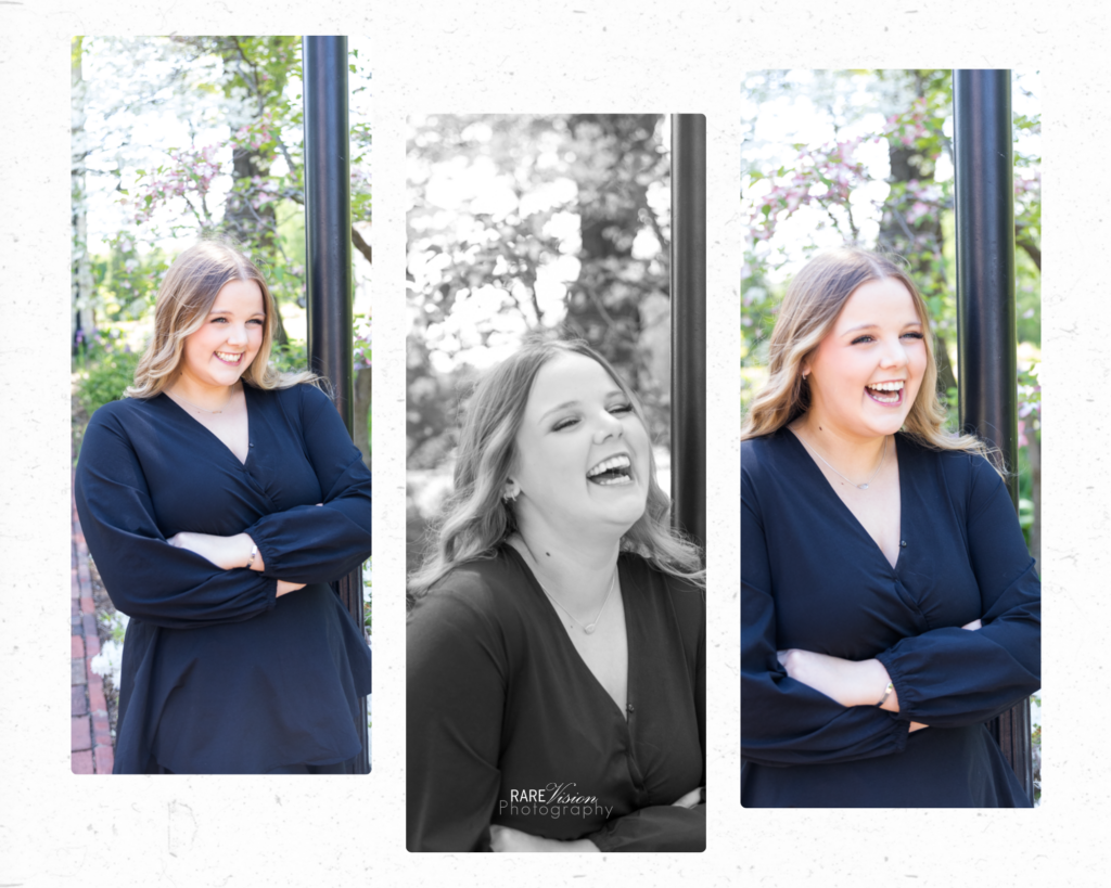 Images of senior girl laughing