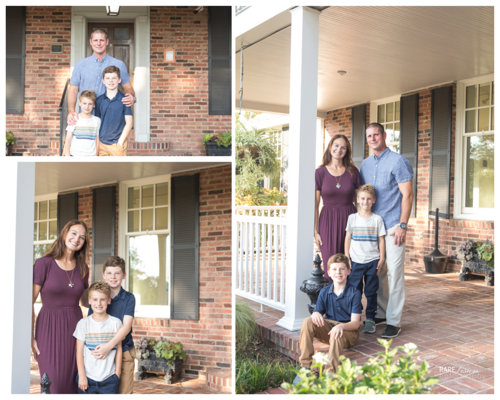 Images on the porch of Longview Farm House