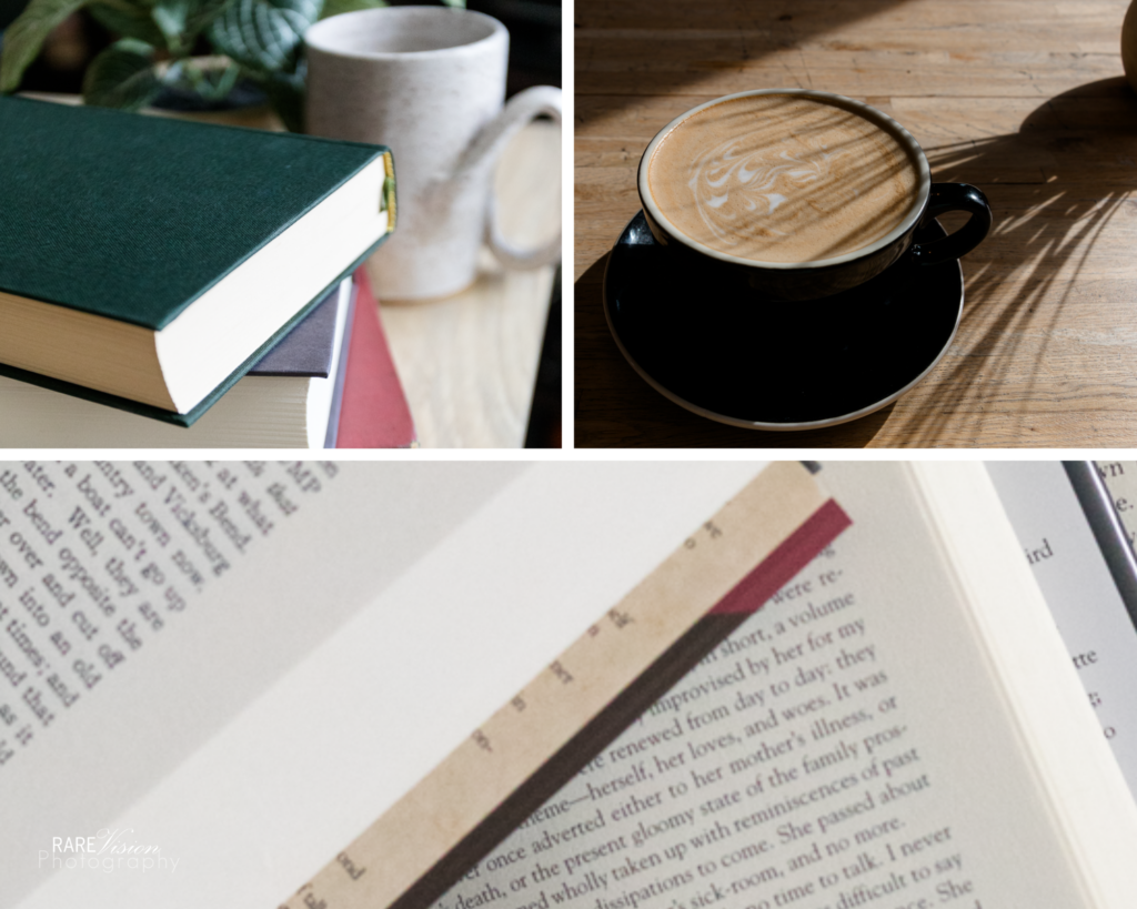 Images of coffee and books