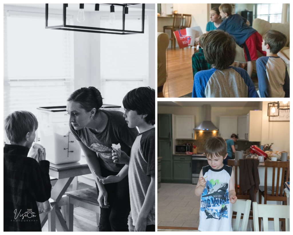 Images of boys and mom