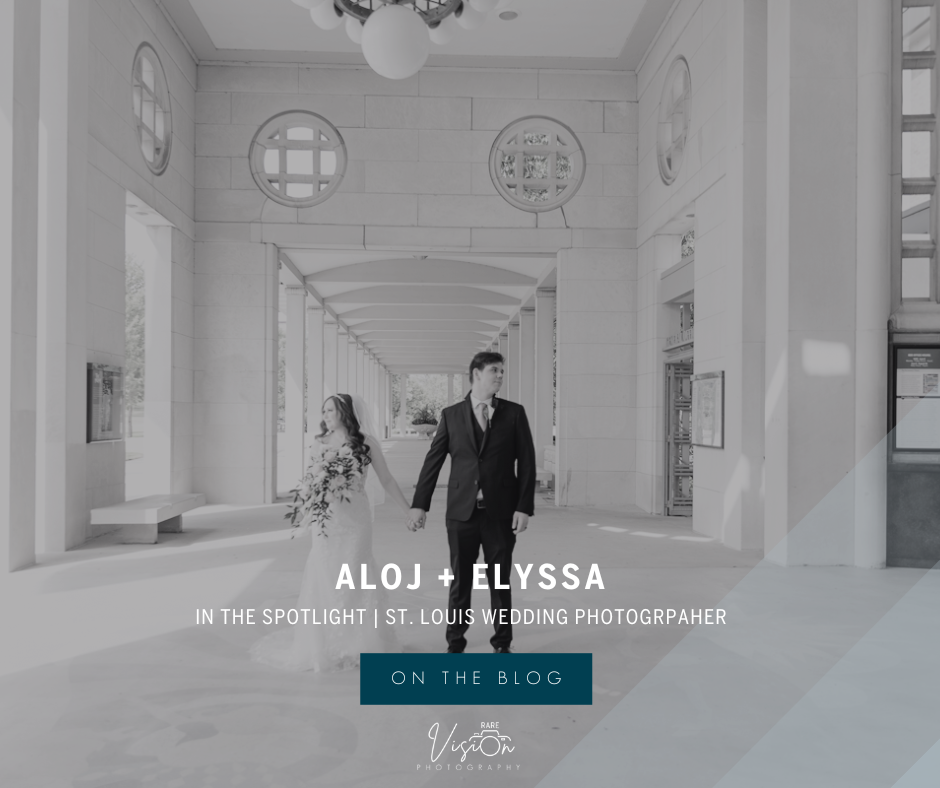 Image of bride and groom with blog title