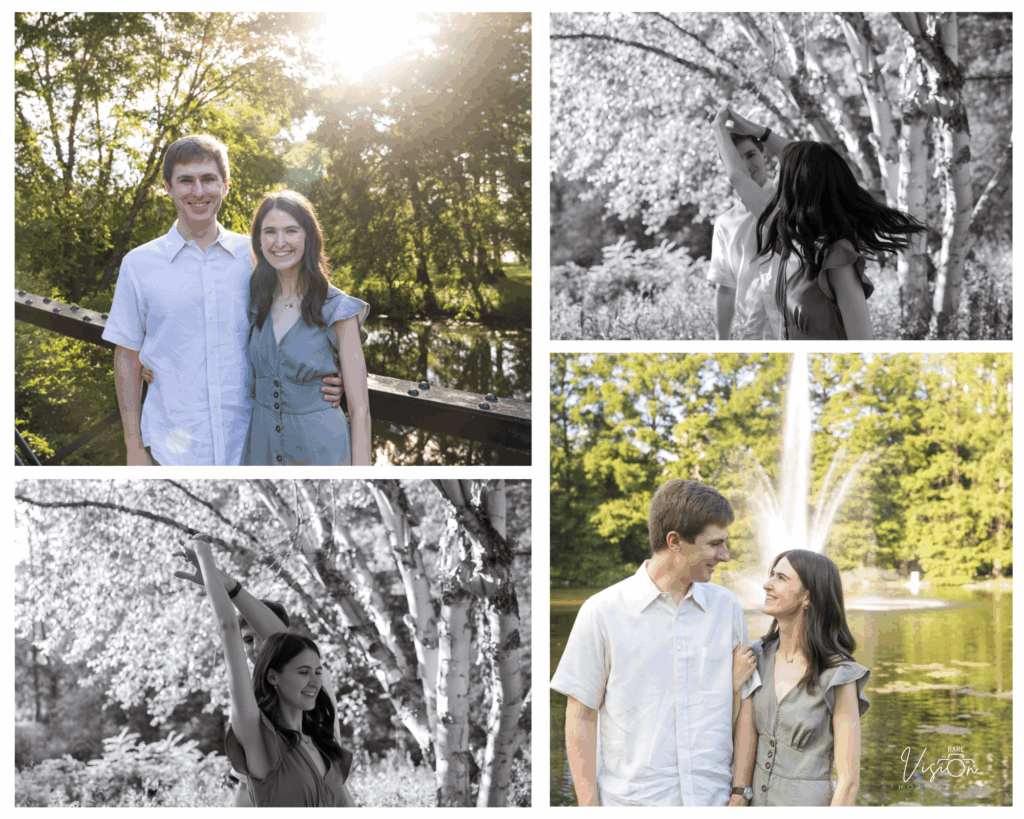 Young married couple around Forest Park