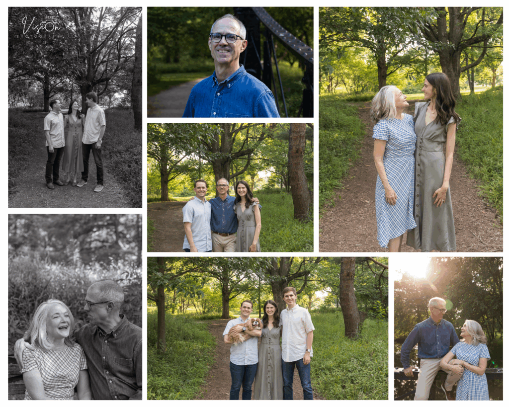Images of family plus headshot