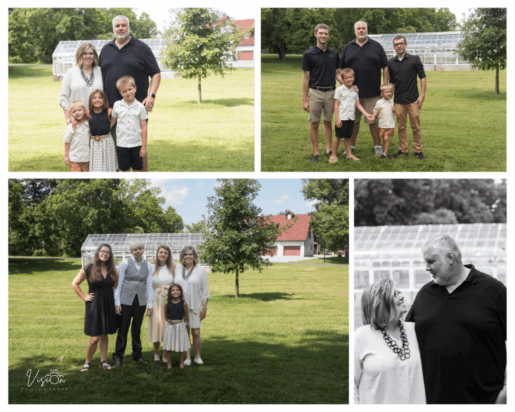 Image of smaller groupings of Shelton family