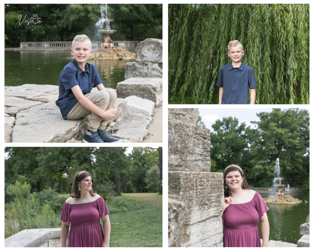 Images of boy and teenage girl