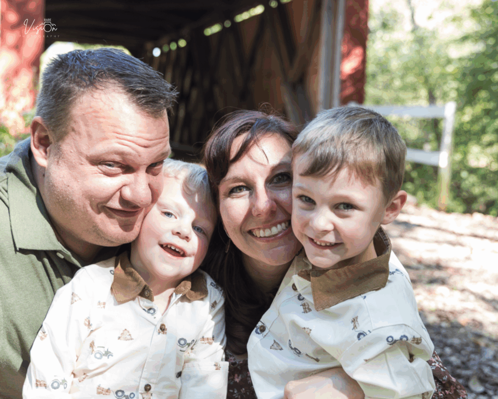 Image of family with two young boys