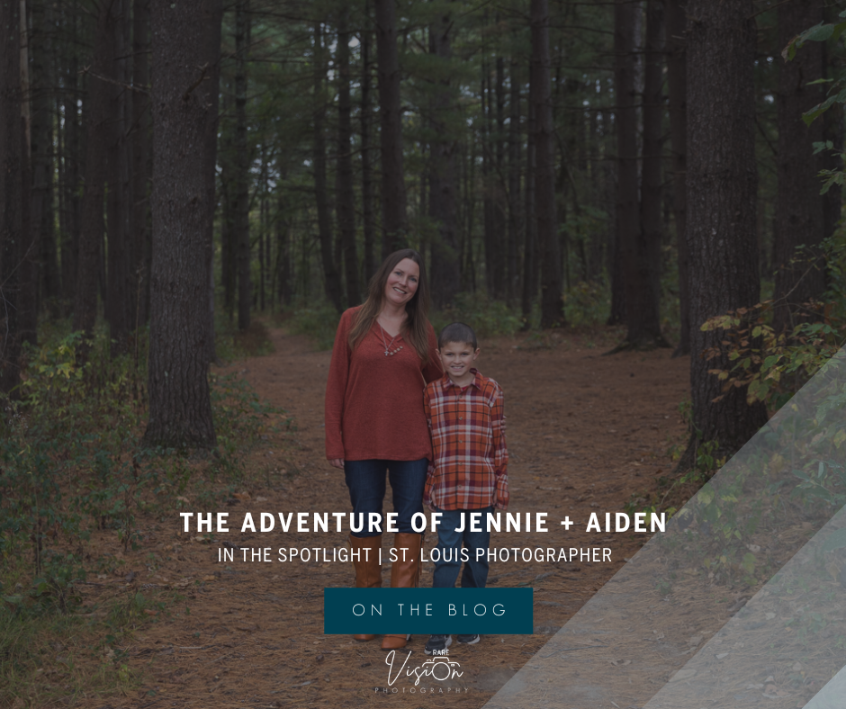 Image of mom and son in forest with title