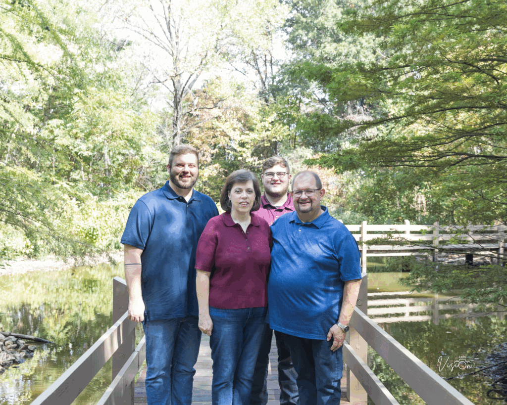 Image of family with adult sons