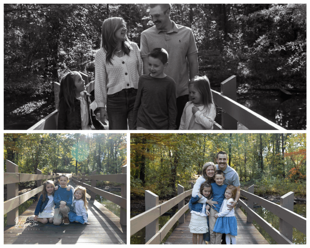 Images of the Harbaugh family walking