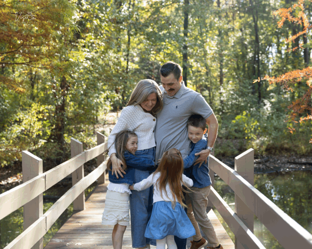 Image of family hugging
