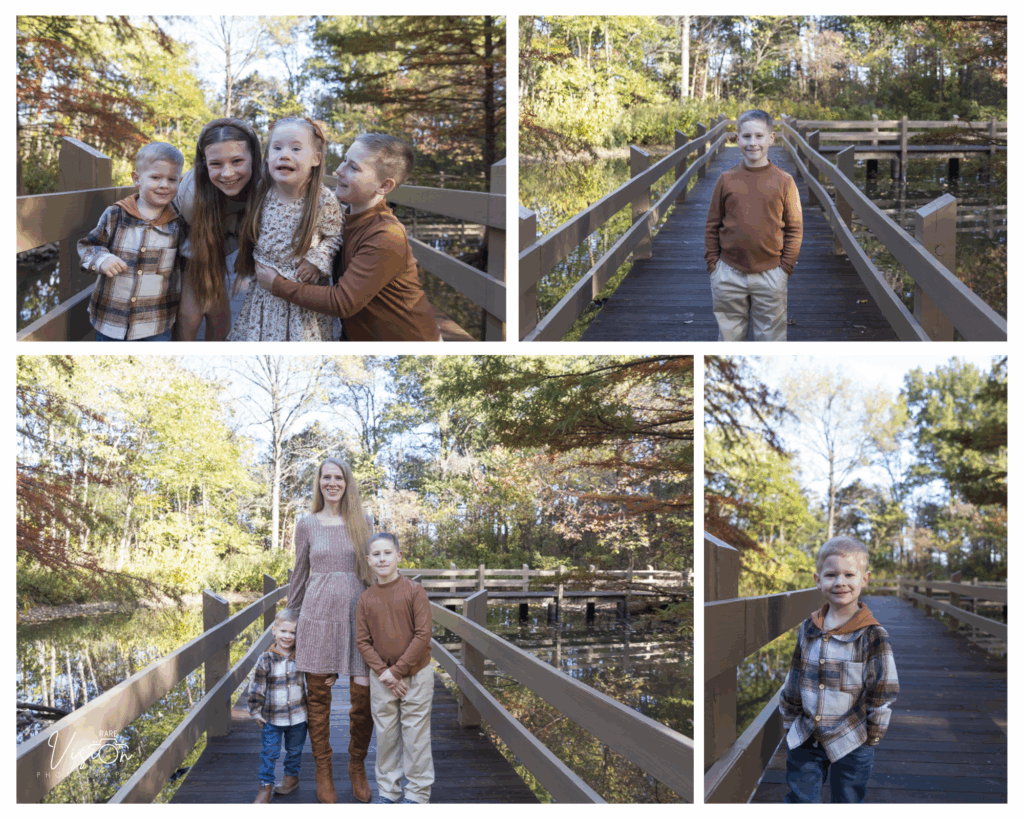 Sibling shot and mom with sons