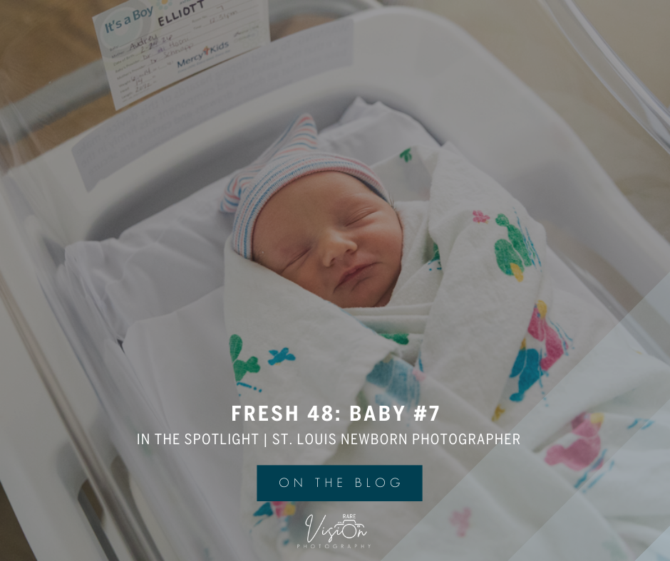 Image of baby with title page of fresh 48 session