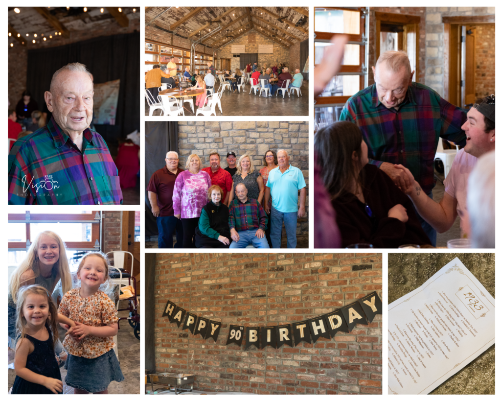 Moments captured at a 90th birthday party
