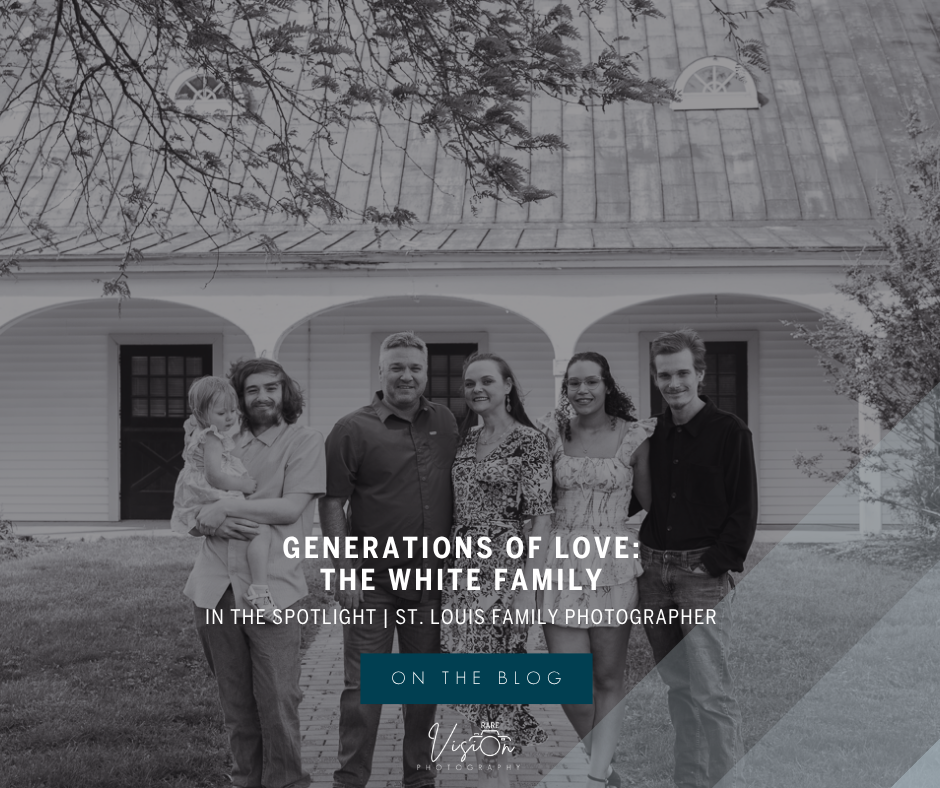 Image of the White family with title on blog