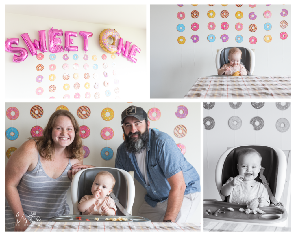 Images of donut first birthday