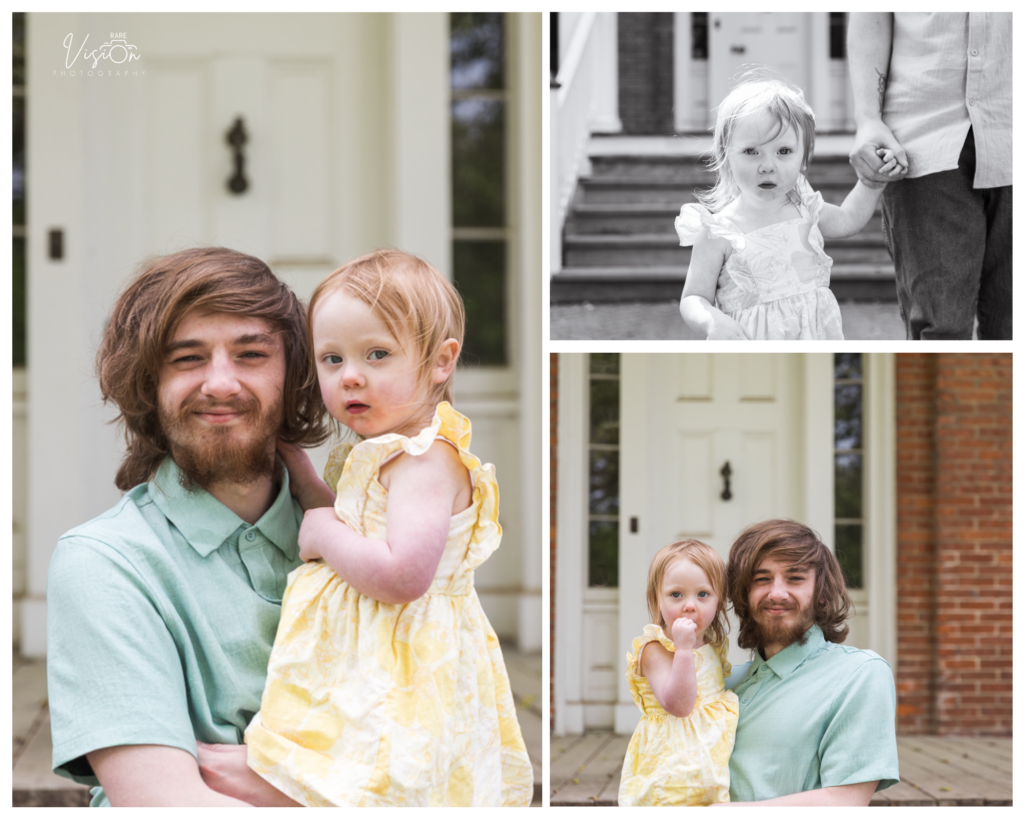 Images of dad and daughter