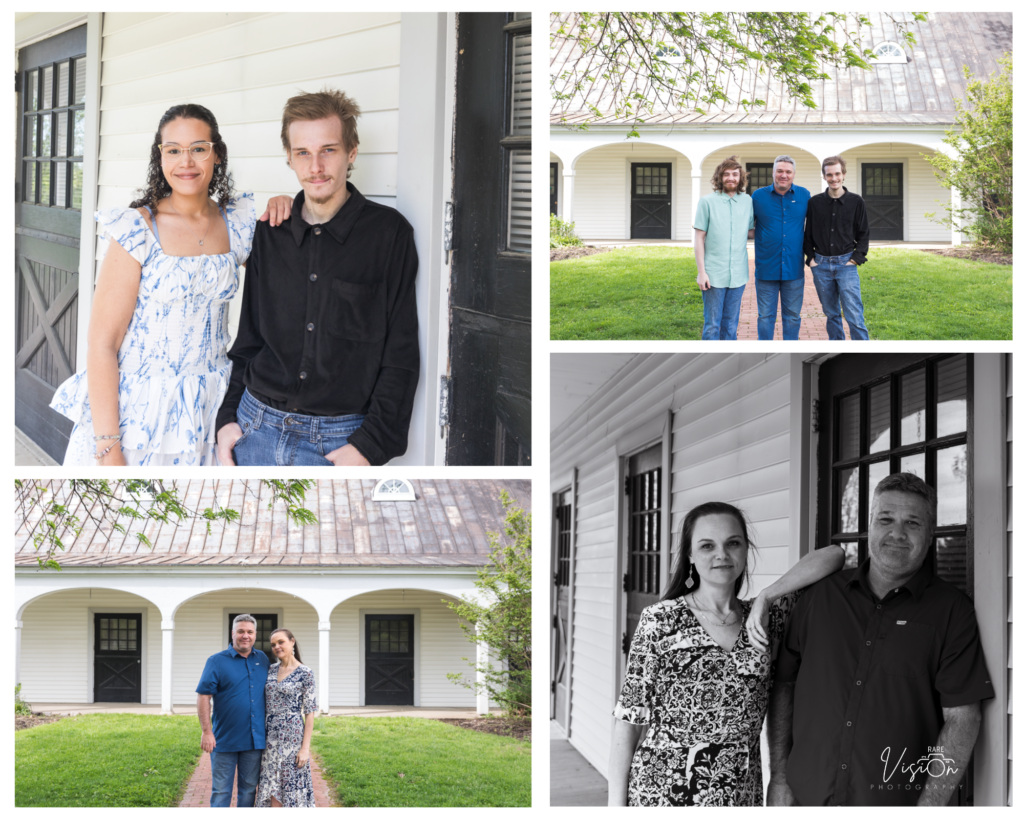 Images of couples and father with son