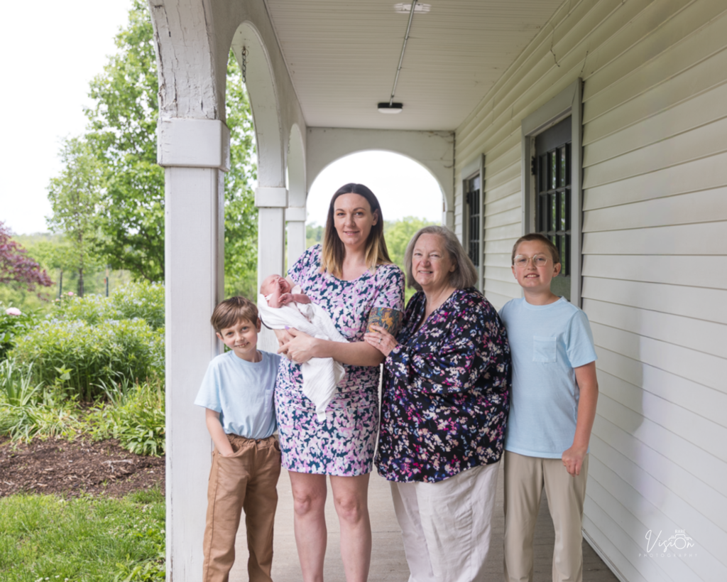 Image of mom and grandma with kids