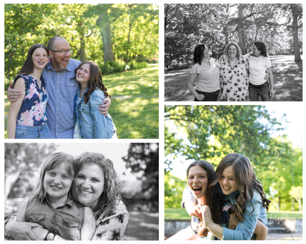 Candid moments from extended family session