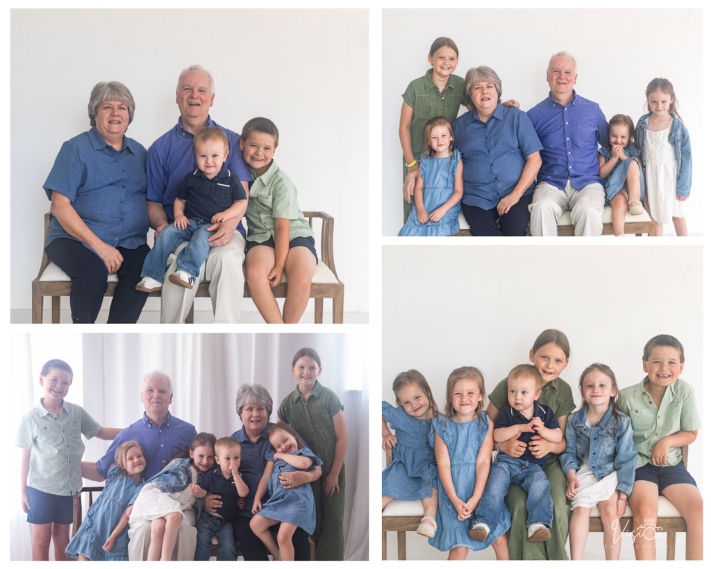 Images of grandkids alongside their grandparents